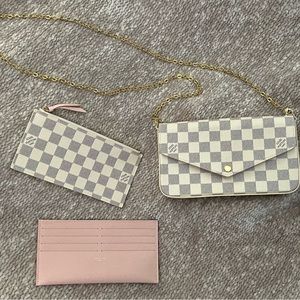 Brand new 100% Authentic Louis Vuitton Damier Azur Canvas Felicie Pochette Bag